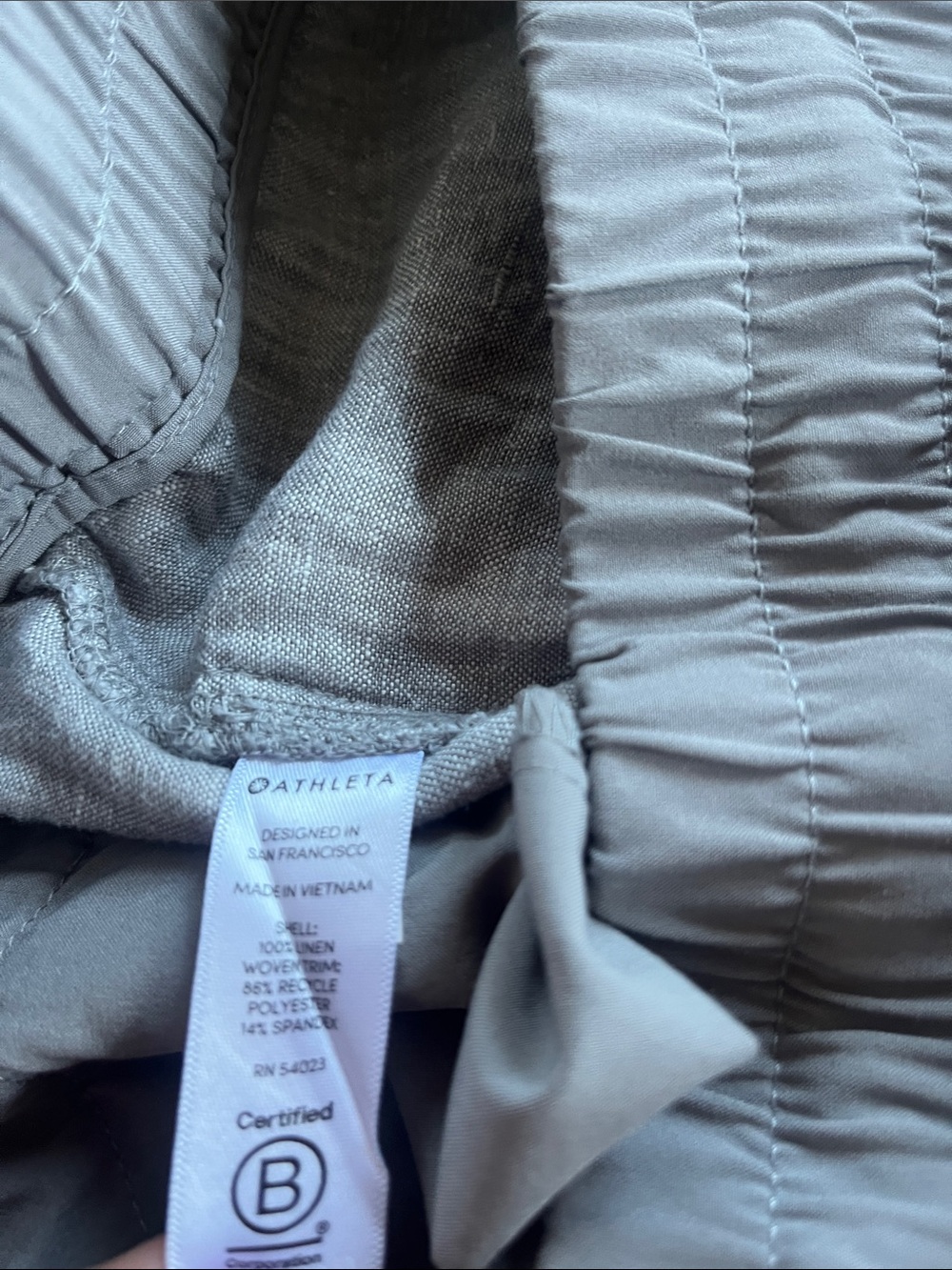 ATHLETA Cabo Linen Shorts Gray size 8 - Picture 5 of 10
